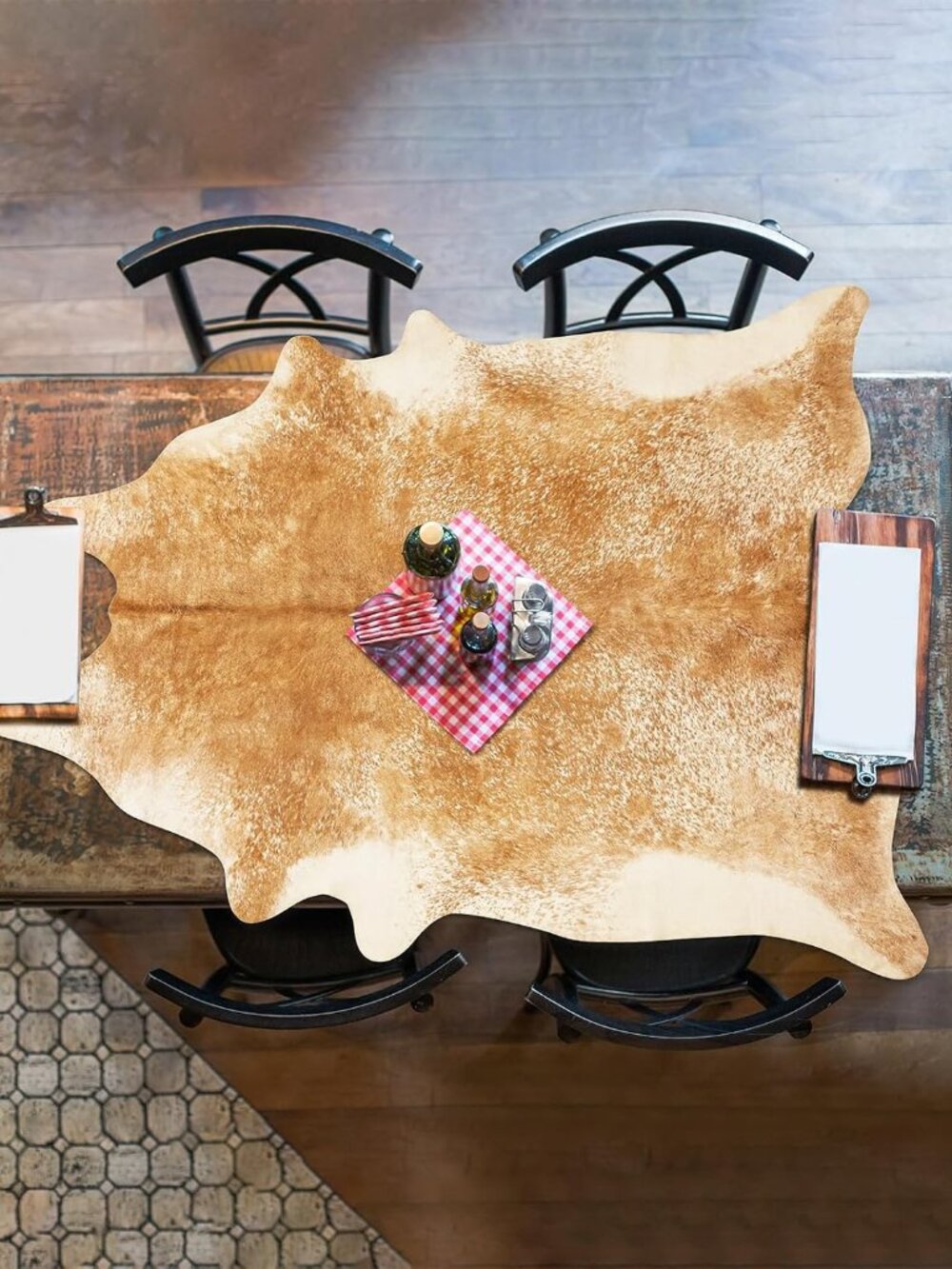Faux Cowhide Rug 4x5 ft